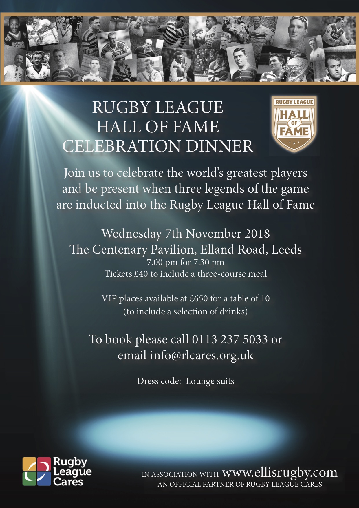 Tickets now on sale for historic Rugby League Hall of Fame dinner